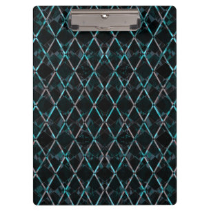 Blaue texturierte Diamantmuster Klemmbrett