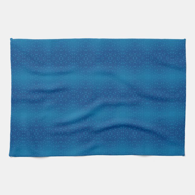 Blaue texturierte Stoffe mit subtiler Schattierung Geschirrtuch (Horizontal)