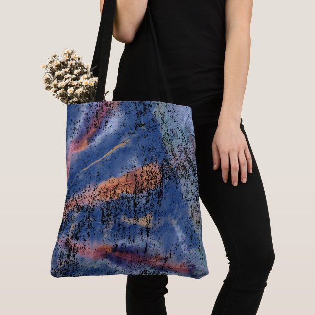 Blaue Tie-Dye-Umhängetasche (Von Nahem)