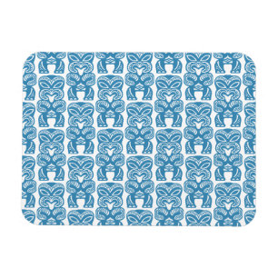Blaue Tiki-Glücksfigur-Symbol Magnet