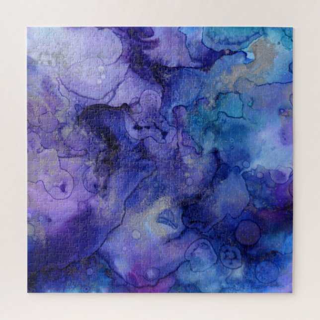Blaue Tintenschattierungen Puzzle (Vertikal)