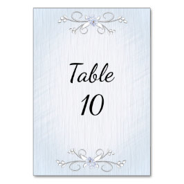Blaue Tischnummer