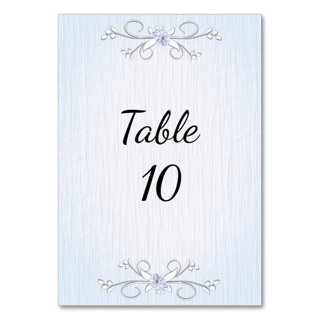 Blaue Tischnummer (Vorderseite)