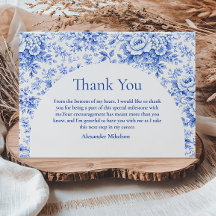 Blaue Toile Blumeneinladung zur Abschlussfeier