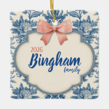 Blaue Toile-Korallenbogen-Familienweihnachten