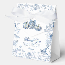Blaue Toile-Kürbis-französische Herbst-Dessert-Ges Geschenkschachtel