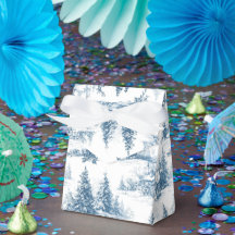 Blaue Toile-Weihnachtsmuster 