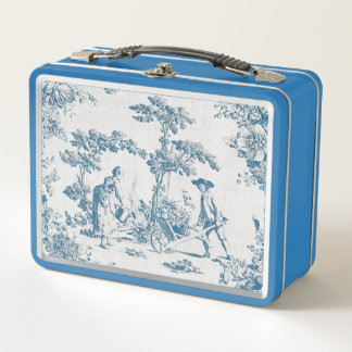 Blaue Toilette Metall Brotdose