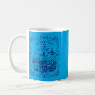 Blaue Toilette-Teeparty, das den Tee seit 1773 ver Kaffeetasse
