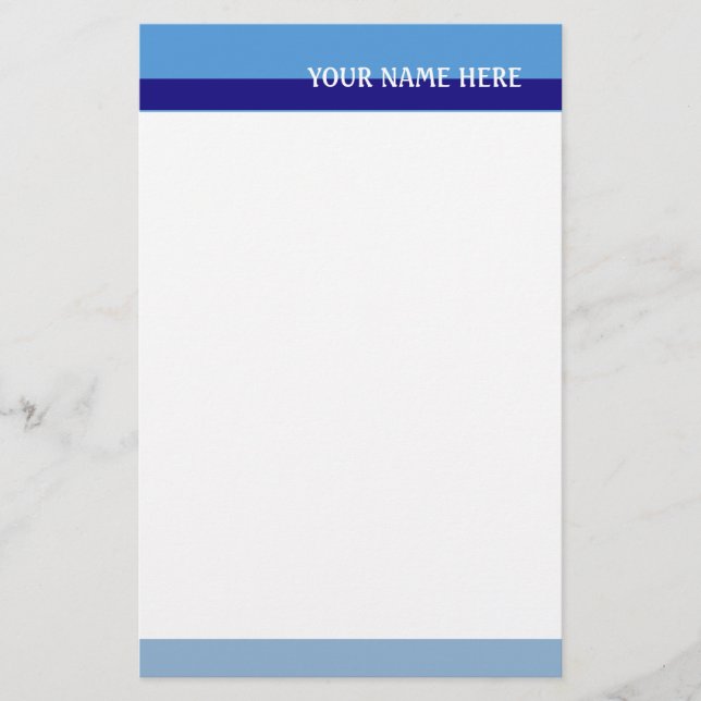 Blaue Töne Briefpapier (Vorderseite)