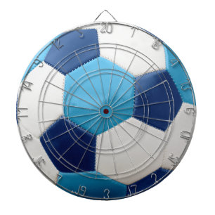 Blaue Töne des Fußball-Balls Dartscheibe