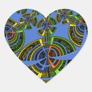 Blaue Tradition Herz-Aufkleber