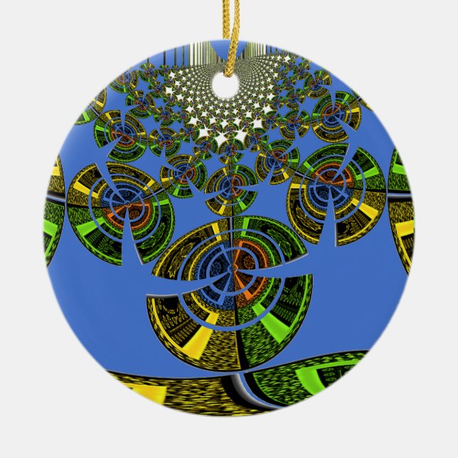 Blaue Tradition Keramikornament (Vorne)
