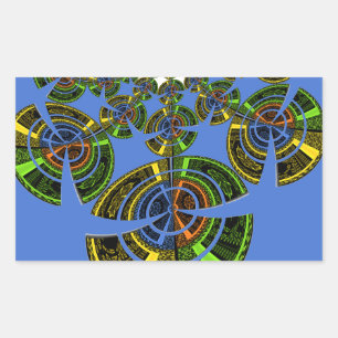 Blaue Tradition Rechteckiger Aufkleber