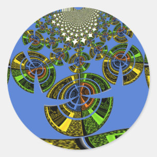 Blaue Tradition Runder Aufkleber