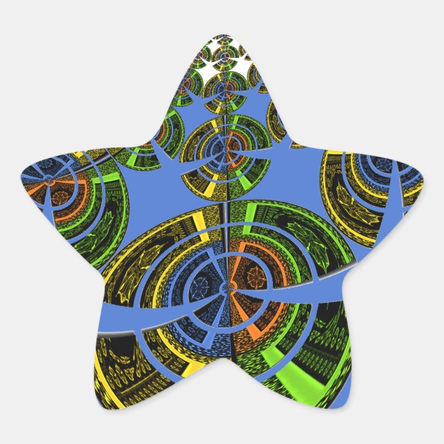 Blaue Tradition Stern-Aufkleber (Vorderseite)