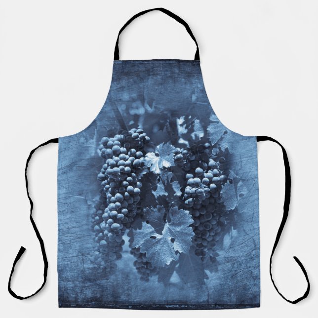 Blaue Trauben Vintage Gips Schürze (Vorderseite)