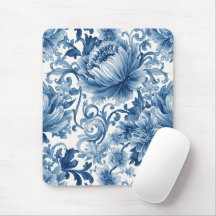 Blaue Träume | Florale Wassermalerei Chinoiserie