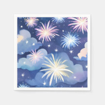 Blaue Träumerische Wolken | Feuerwerk Sterne Wasse
