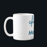 Blaue Trauzeuge mit Namensbuchstaben männlich pro Kaffeetasse<br><div class="desc">Gestaltung</div>