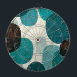 Blaue Tropfen Dartscheibe<br><div class="desc">© Michael Mullan/wildes Apple. Ein abstraktes Bild der Kreise. Die Kreise sind in den Schatten von Blauem und von Braunem, mit einem weißen Hintergrund.</div>