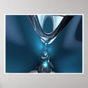 Blaue Tropfen Poster