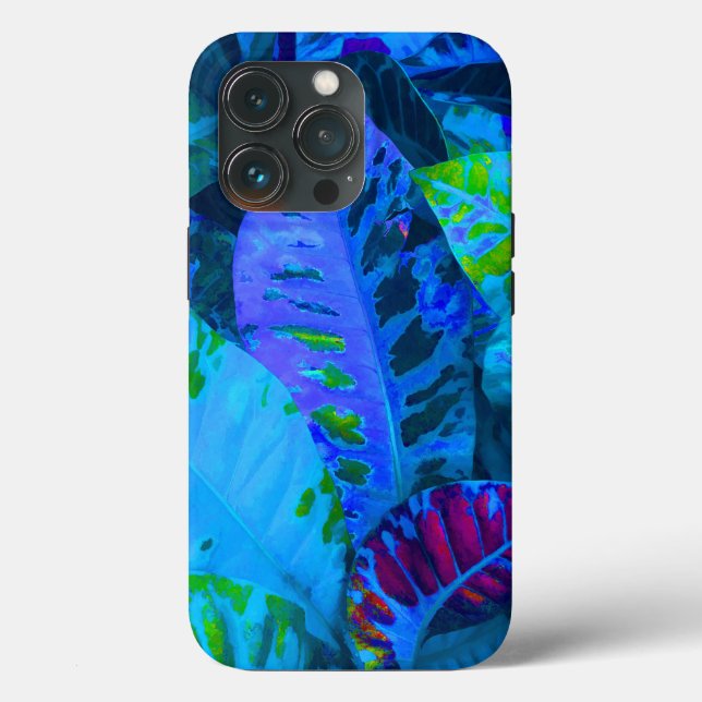 Blaue tropische Blätter. Fall Mate iPhone Case-Mate iPhone Hülle (Rückseite)