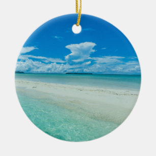Blaue tropische Meereslandschaft, Palau Keramik Ornament