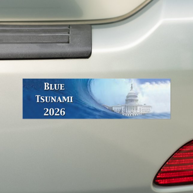 Blaue Tsunami-Wahl 2026 Autoaufkleber (Auf Auto)
