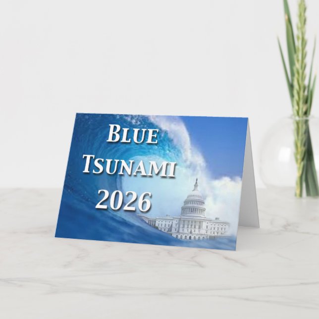 Blaue Tsunami-Wahl 2026 Karte (Vorderseite)