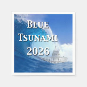 Blaue Tsunami-Wahl 2026 Serviette
