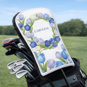 Blaue Tulpe Botanischer Golf Floral Elegantes Desi Headcover