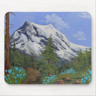 Blaue Tulpen auf einer Wanderung Mousepad