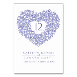 Blaue Tulpen Tischnummer