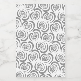 Blaue Tulpenfarben in Grau Lebensmitteletikett