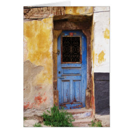 Blaue Tür auf der griechischen Insel Mykonos