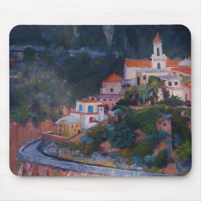 Blaue Tür, die Mansarde des Künstlers in Positano Mousepad (Vorne)