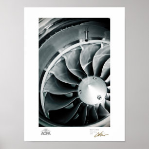 Blaue Turbine Poster