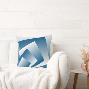 Blaue Türkis Geometrie Kissen