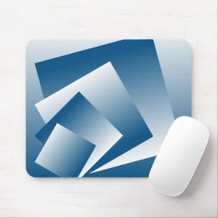Blaue Türkis Geometrie Mousepad