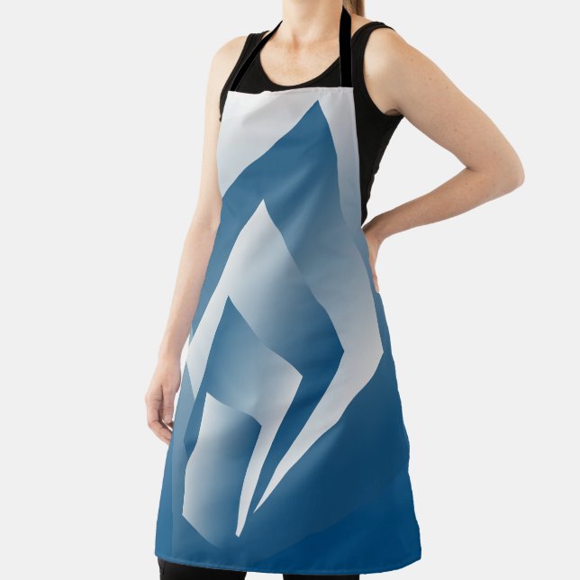 Blaue Türkis Geometrie Schürze (InSitu)