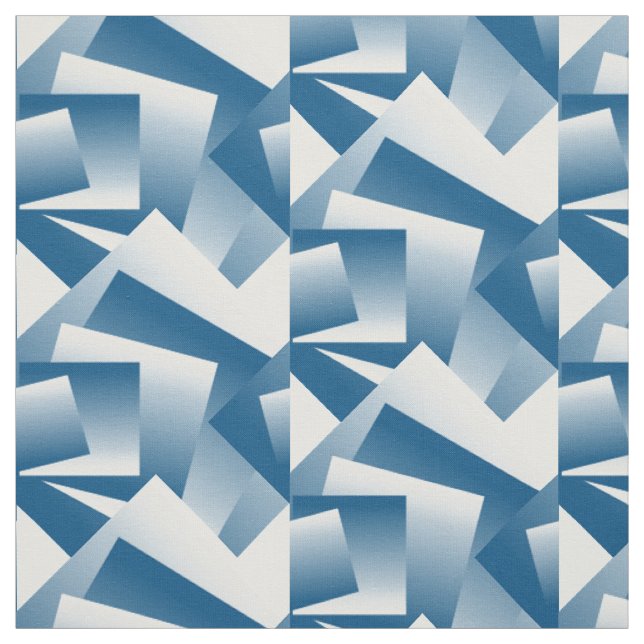 Blaue Türkis Geometrie Stoff (Muster)