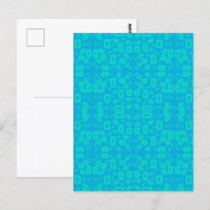Blaue Türkis Mattglas-Muster abstrakte Kunst Postkarte