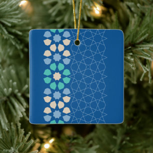 Blaue Türkis-Tranquillität Keramikornament