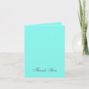 blaue türkise aqua-blaue Hochzeit Dankeskarte