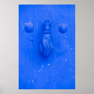 Blaue Türklopfer vertikal Poster