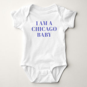 Blaue Typografie Chicago Babykleidung Baby Strampler