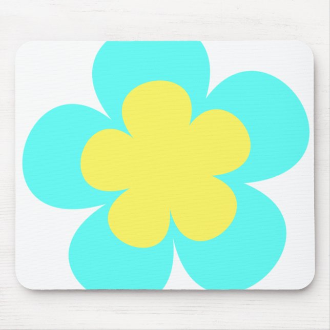 Blaue u. gelbe Blume Mousepad (Vorne)