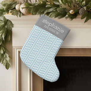 Blaue u. graue Babyparty-Pastellreihe Kleiner Weihnachtsstrumpf