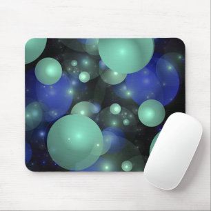 Blaue u. grüne Blasen Mousepad